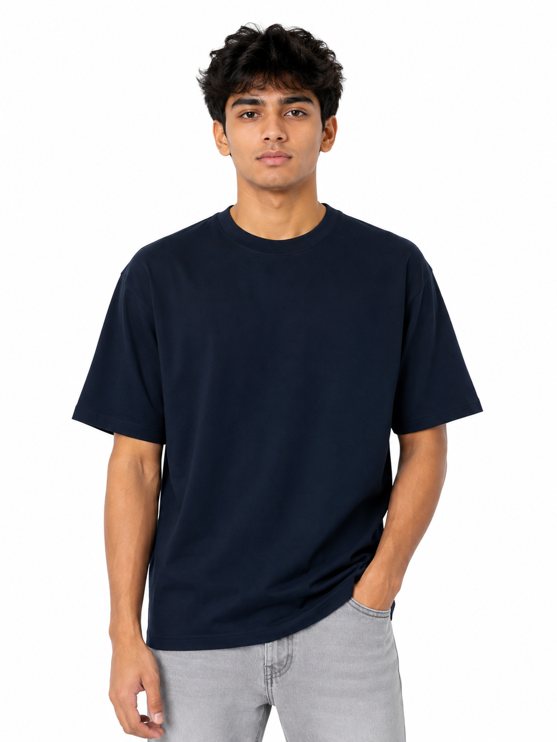 SuvyUni Stretch T-shirt Navy Blue